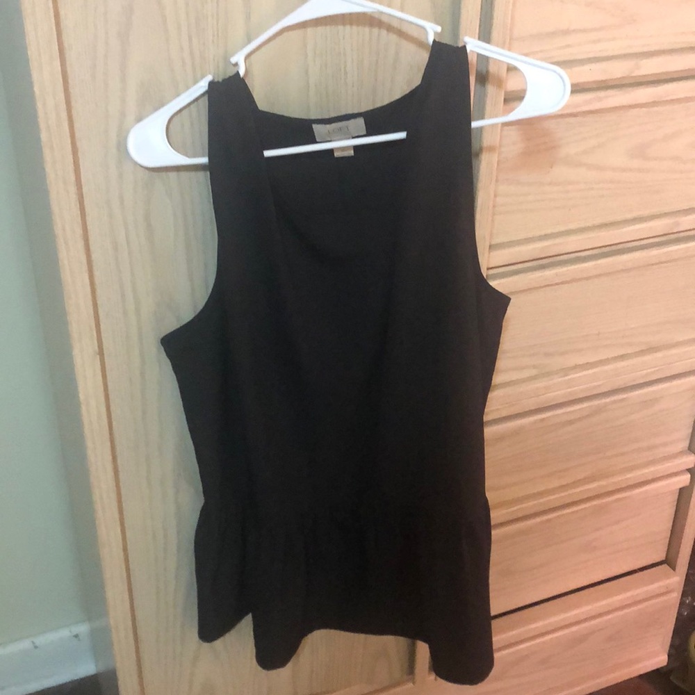 Black peplum tank